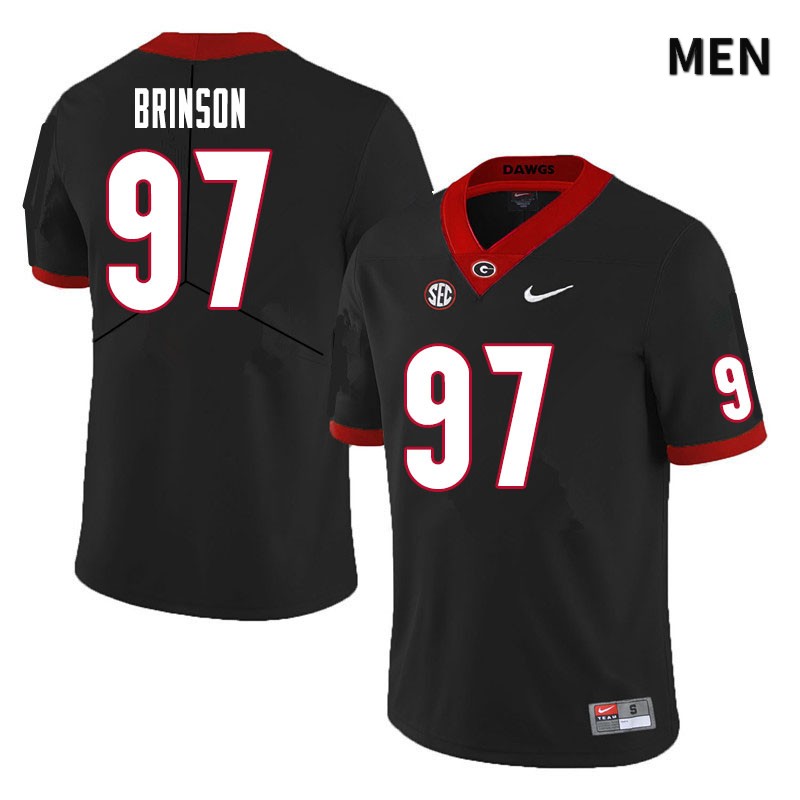 Georgia Bulldogs Men's Warren Brinson #97 Black Stitched College UGA Football Jersey 23YB013RK